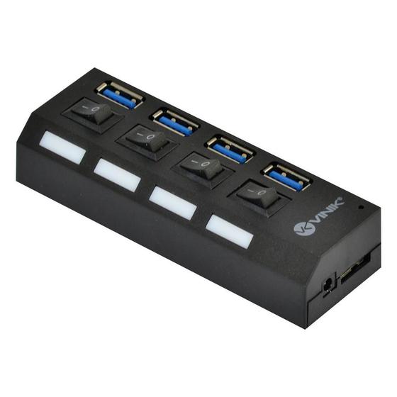 Imagem de Hub Usb 3.0 4 portas Com Interruptor Huv-50 - Vinik