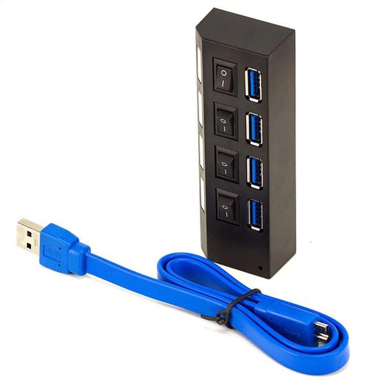 Imagem de Hub Usb 3.0 - 4 Portas - Kit Com 10