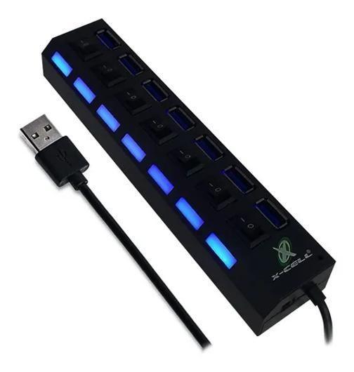 Imagem de Hub Usb 3.0 Com 7 Portas Velocidade De 480Mbps Ultra Rápido