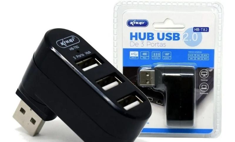 Imagem de Hub Usb 3 Portas Pc Notebook Portátil Knup Hb-t82