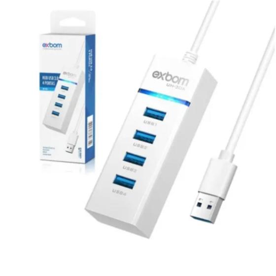 Imagem de Hub USB 4 Portas Alta Velocidade - Cores Sort