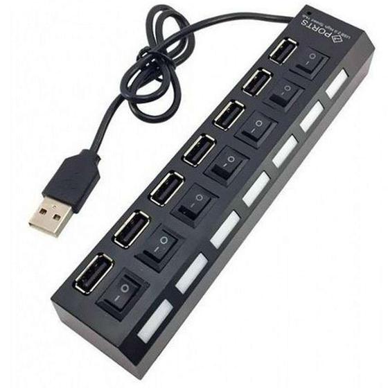 Imagem de Hub Usb 7 Portas Com Chave