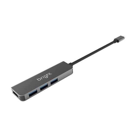 HUB USB Bright, Plug tipo C, 3 Portas USB 3.0, HDMI Vídeo Suporte 4K@30HZ - HB002 Menor preço em HUB USB Bright, Plug tipo C, 3 Portas USB 3.0, HDMI Vídeo Suporte 4K@30HZ - HB002