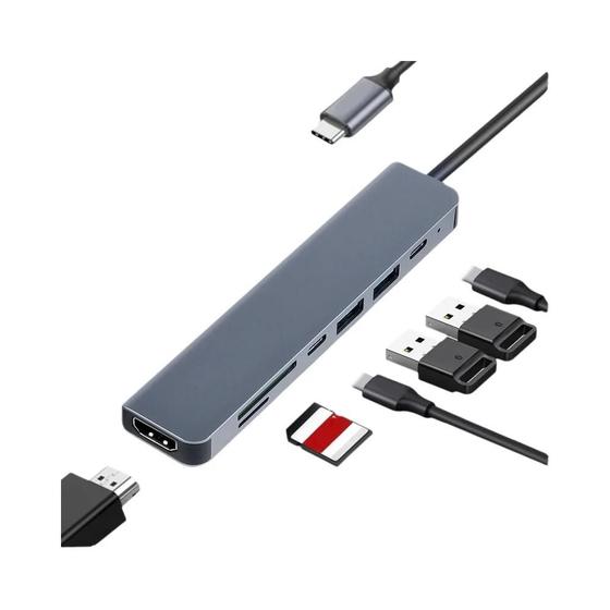 Hub USB-C 11 em 1 com 4K HDMI e PD 87W - Adaptador Tipo C para MacBook ...