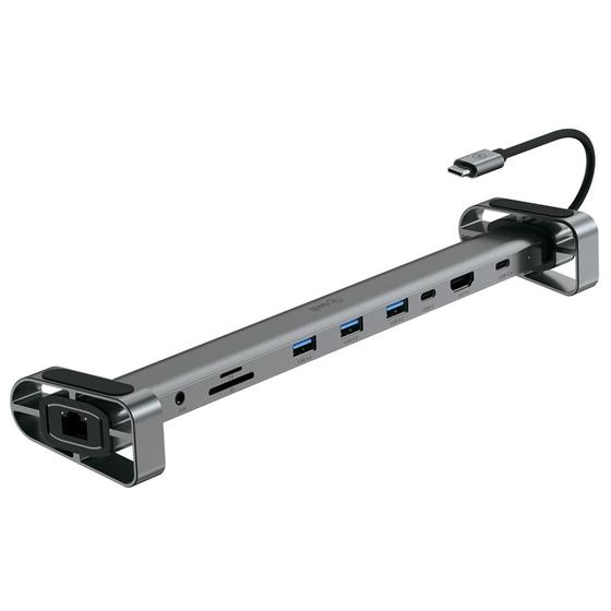 Imagem de Hub USB-C Stand Suporte P/ Notebook  Adaptador USB-C 10 em 1