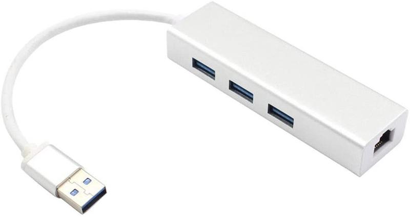 Imagem de HUB USB Com 3 Portas + Adaptador RJ45 de Rede x USB