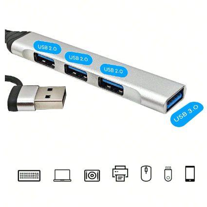 Imagem de HUB USB Com Entrada Tipo C e USB 2 Em 1