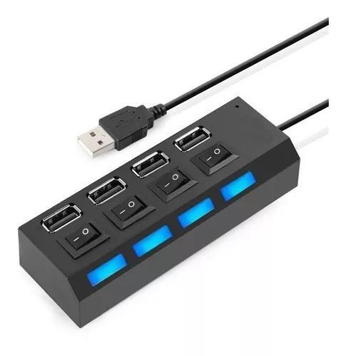 Imagem de Hub Usb Extensor 4 Portas 2.0 Com Interruptor Para Dados