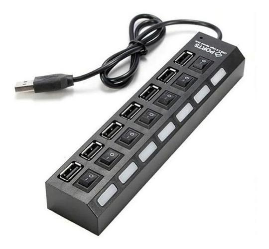 Imagem de Hub Usb Extensor 7 Portas 2.0 Com Interruptor Lehmox