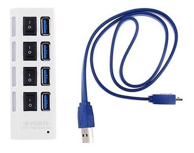 Imagem de Hub Usb Extensor Regua Plug And Play Speed Switch Led 1Tb
