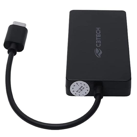 Hub Usb para Usb-c 4 Portas 2.0 HU-C200BK - C3Tech Menor preço em Hub Usb para Usb-c 4 Portas 2.0 HU-C200BK - C3Tech
