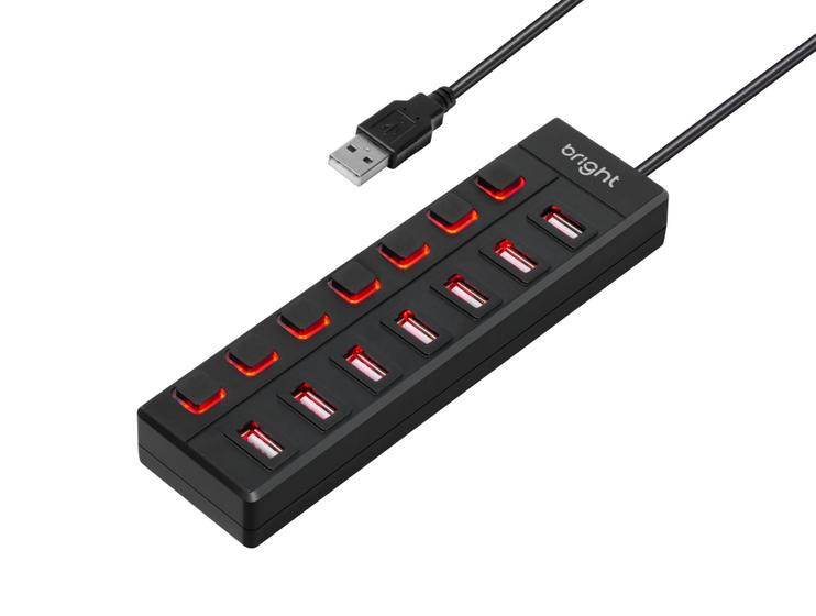 Imagem de Hub usb - plug usb 7 portas 2.0 com chave on/off