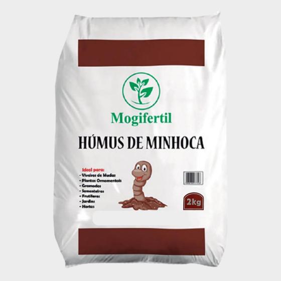 Imagem de Húmus de Minhoca 2 kg Adubo Orgânico para Jardins, Plantas, Vasos, Hortaliça  Mogifertil.