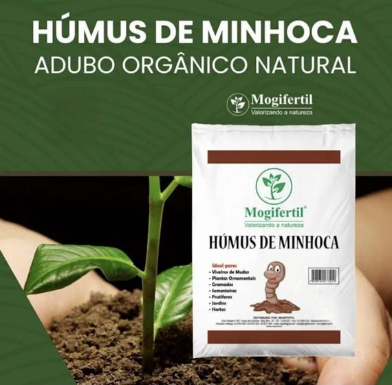 Humus de minhoca adubo orgânico Mogifertil 10kg Imagem de Humus de minhoca adubo orgânico Mogifertil 10kg