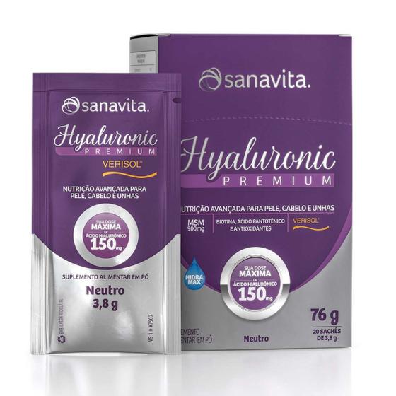 Imagem de Hyaluronic Verisol Premium Sanavita -  20 Sachês Sabor : Neutro