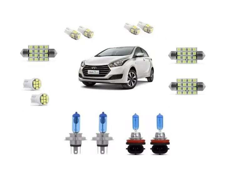 Imagem de Hyundai Hb20 2013/2019 Kit Lampada + Farol + Milha E Leds