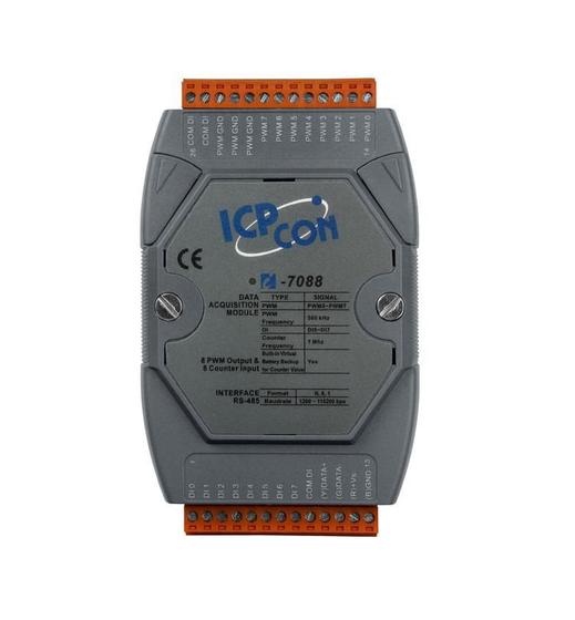 Imagem de I-7088-G - Módulo RS-485 DCON com 8 Saídas PWM, 8 Entrada Contador Alta Velocidade, ICP DAS(Caixa Cinza)
