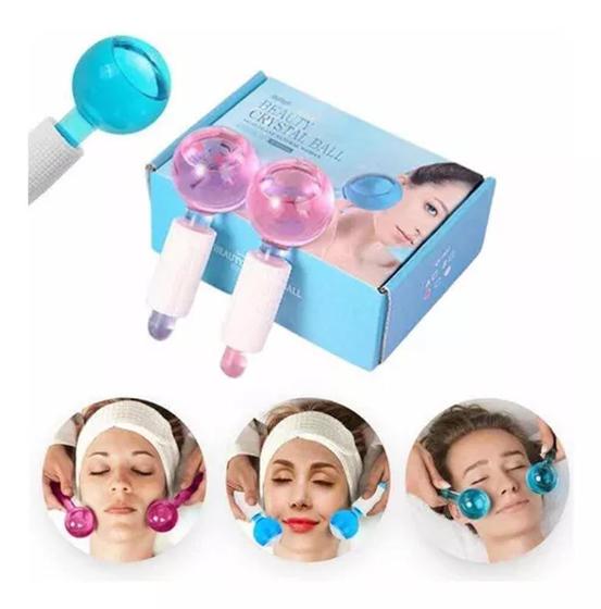 Imagem de Ice Globes Esfera Para Cromoterapia Massageador Facial Estética