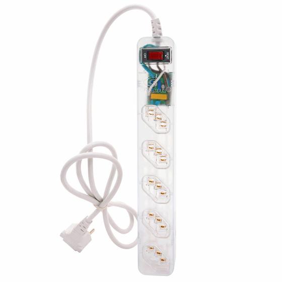 IClamper Energia 5 Transparente DPS + Filtro de Linha Clamper 5 Tomadas Protege contra Sobrecargas e Surtos Elétricos Menor preço em IClamper Energia 5 Transparente DPS + Filtro de Linha Clamper 5 Tomadas Protege contra Sobrecargas e Surtos Elétricos