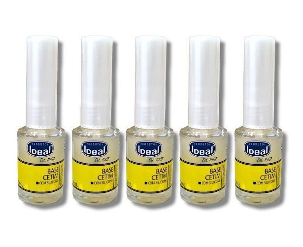 Imagem de Ideal Base Cetim Com Silicone Para Unhas 9ml (Kit c/ 5 Unidades)