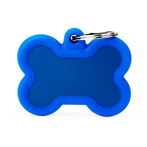 Imagem de Identificador para Pet MyFamily. Modelo: Hushtag Osso. Azul
