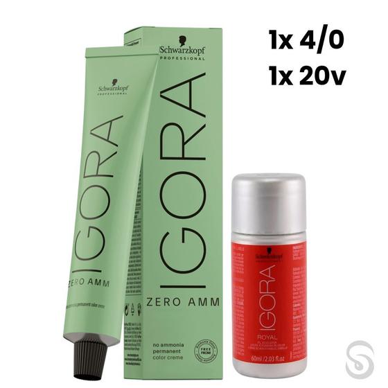 Imagem de Igora Zero Amm 1x4/0 Castanho Médio 60 ml + Ox 20 VOL