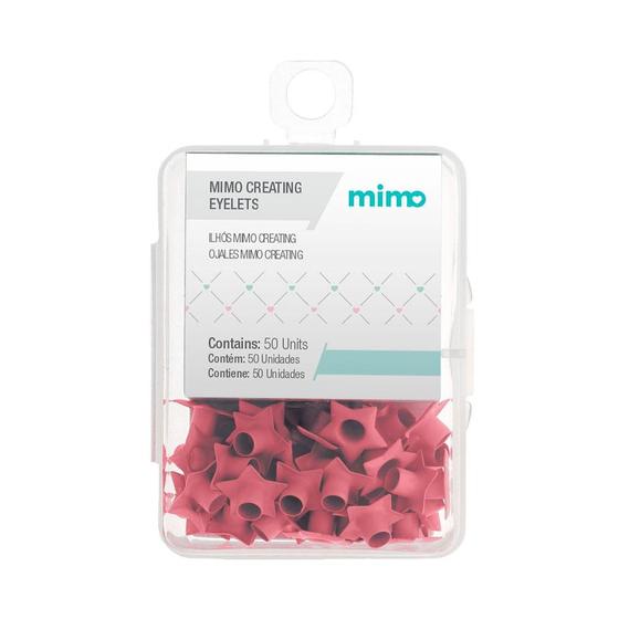 Imagem de Ilhós Mimo Creating - Estrela - Rosa Iogurte - 4,5 mm - 50 Unids