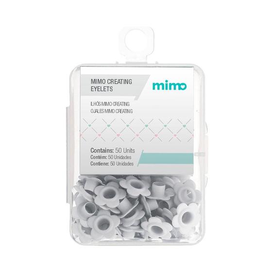 Imagem de Ilhós Mimo Creating - Flor - Branco - 4,5 mm - 50 Unids