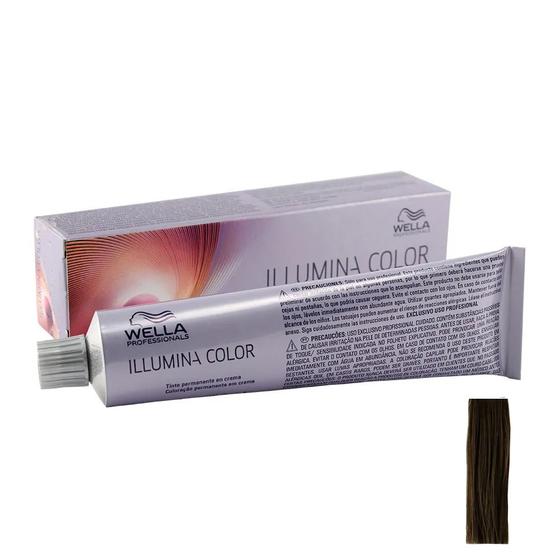 Imagem de Illumina Color 5/81 Castanho Claro Pérola Acinzentado Wella 60ml