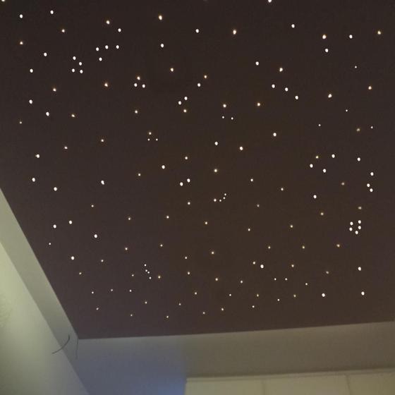 Imagem de Iluminação Noite Estrelado Kit Fibra Ótica 200 Pontos Branco