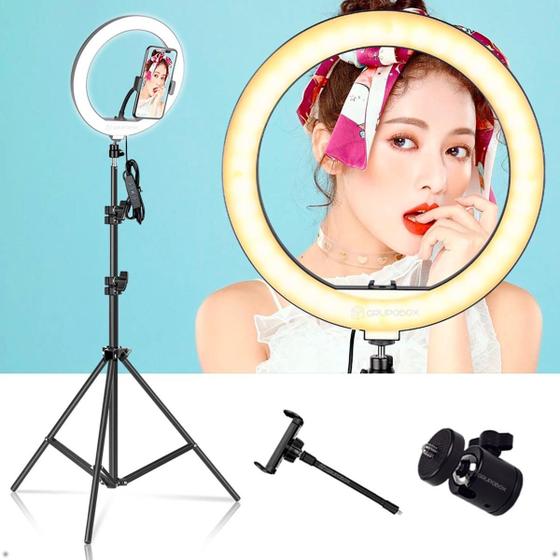 Imagem de Iluminador 12 Pol Ring Light Super Potencia 3 Tonalidades