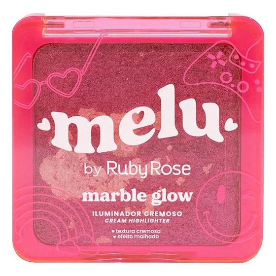 Imagem de Iluminador Cremoso Marble Glow Melu Neon Lights Ruby Rose