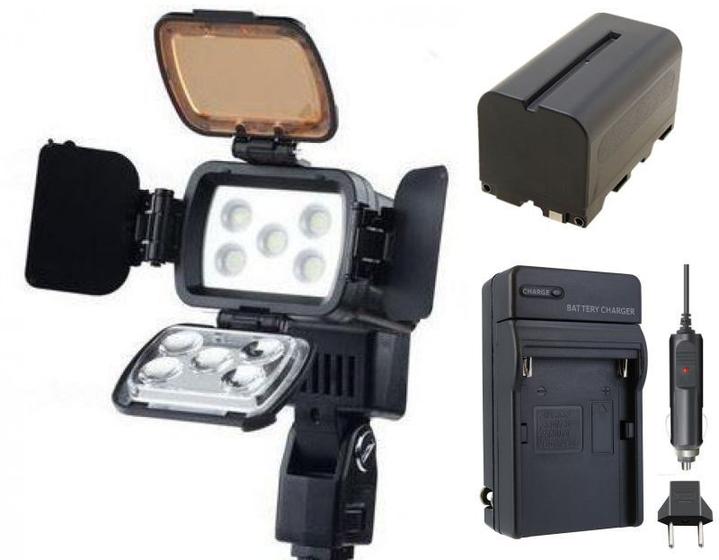 Imagem de Iluminador de LED Profissional LED-VL002B + bateria NP-750 + carregador