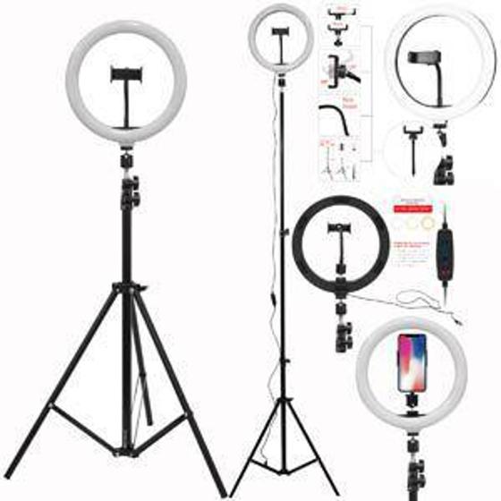 Iluminador Led Aro Redondo Ring Light Portátil Tripé 2M Spectrum SP26 Menor preço em Iluminador Led Aro Redondo Ring Light Portátil Tripé 2M Spectrum SP26