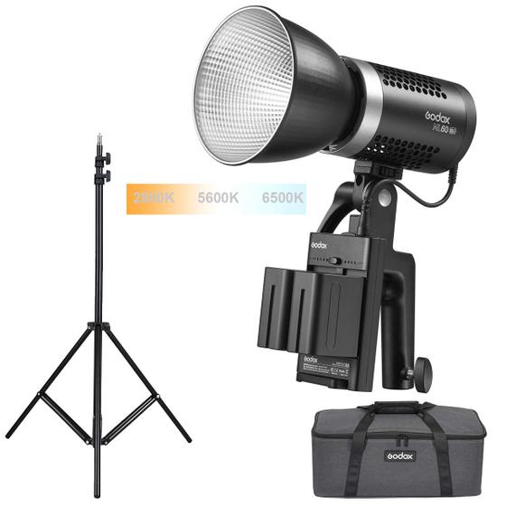 Imagem de Iluminador Led Godox Ml60 Bicolor 60w Luz Contínua Bivolt + Tripé 2 Metros