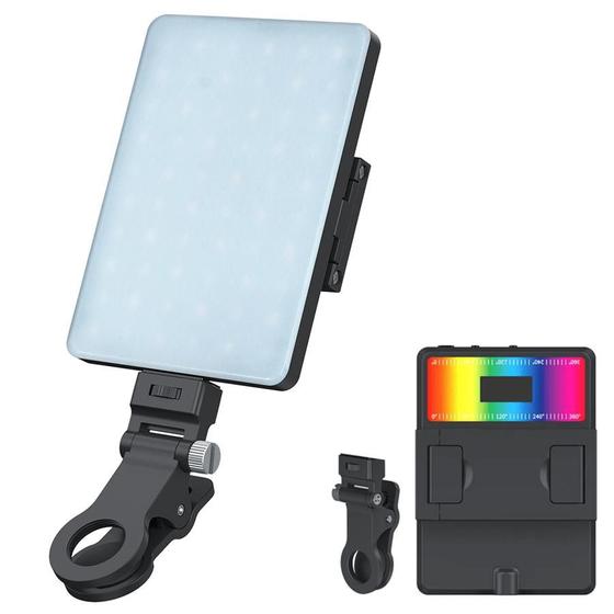 Imagem de Iluminador LED Portátil Mamen V11R Mobile Video Light 5W RGB BiColor 2500K-9000K para Smartphones e Tablets