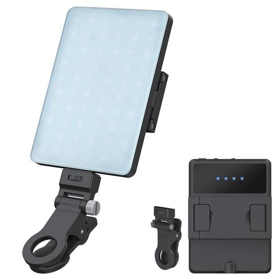 Imagem de Iluminador LED Portátil Mamen V11SE Mobile Video Light 5W Cores 2500K-4500K-9000K para Smartphones e Tablets