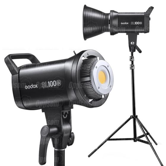 Imagem de Iluminador Luz Led Contínua Bicolor Godox Sl100bi 100w Com Refletor + Tripé