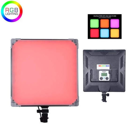 Imagem de Iluminador Painel Led Slim NiceFoto TC-668 RGB Full Color 40W Video Light CRI95 (2x Baterias e Fonte Bivolt)