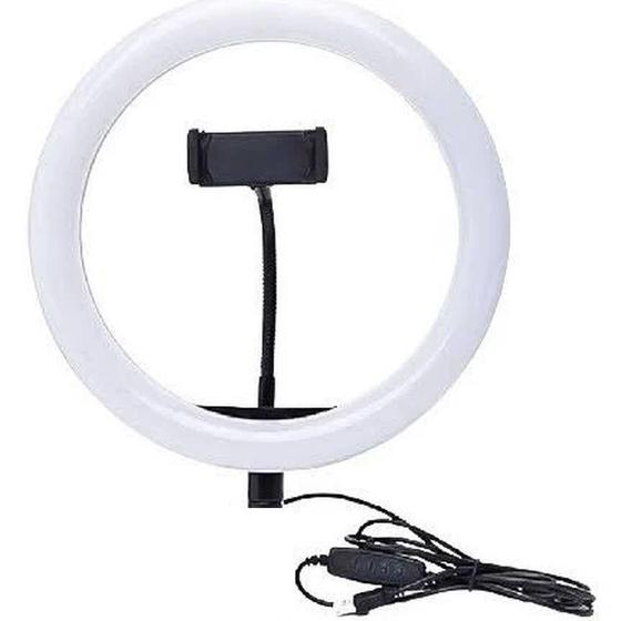 Imagem de Iluminador Ring Light 12 Com Suporte Celular Sem Tripé 3316 - Exbom