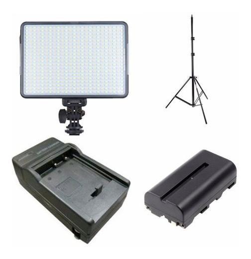 Imagem de Iluminador Wansen 500 Led + Tripe 2M+ Bat F970 + Carregador