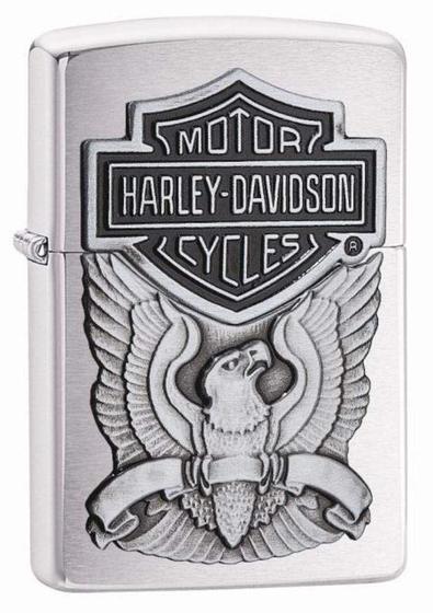 Imagem de Iluminador Zippo Harley-Davidson Eagle/Logo Emblem Pocket Light