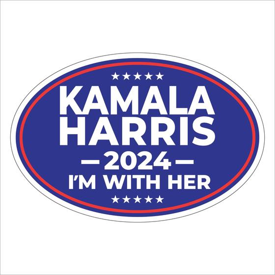 Imagem de Imã de carro American Screen Printing Kamala Harris 2024