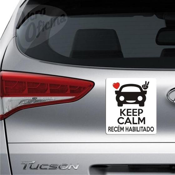 Imagem de Ímã De Carro Keep Calm - Recém Habilitado - Aplique E Retire!