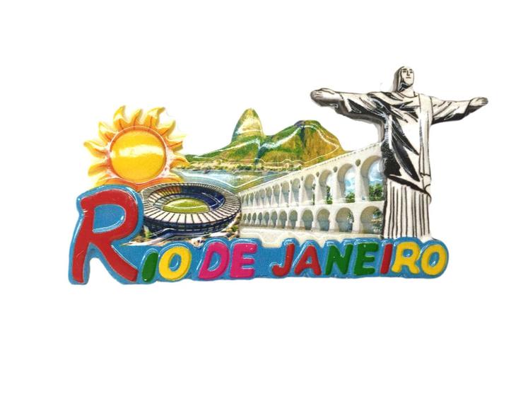 Imagem de Imã de Geladeira Decoração Lembrança Rio De Janeiro Cristo Redentor