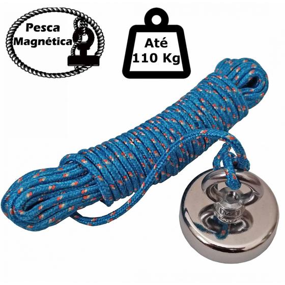 Imagem de Imã De Neodímio Para Pesca Magnetica Até 110 Kg De Tração - Facil Negócio Importadora