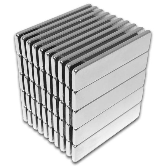 Imã De Neodímio / Super Forte / 40mm X 9mm X 2mm com 50 Peças Menor preço em Imã De Neodímio / Super Forte / 40mm X 9mm X 2mm com 50 Peças