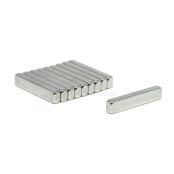 Imagem de Ímã Neodímio N35 Bloco 16x3x2 mm Força Aprox. 710g - 20 unidades