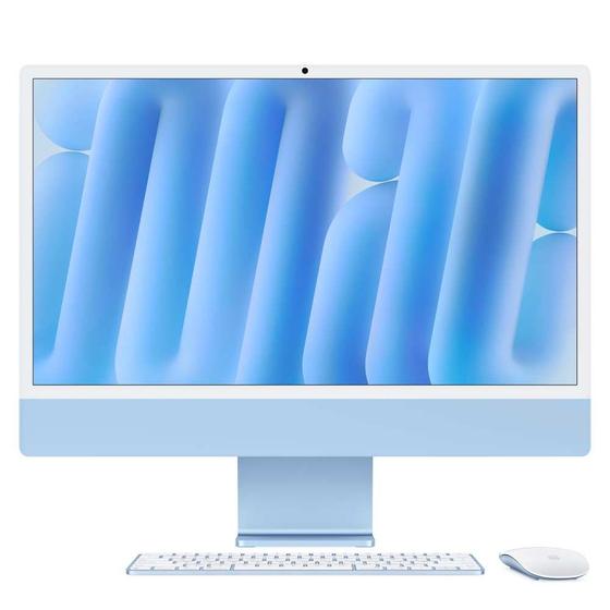Imagem de iMac 24" Apple M4 Tela 4.5K (16GB RAM 256GB SSD) - Azul