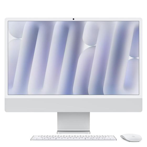 Imagem de iMac 24", M4, CPU 10 núcleos e GPU 10 núcleos, Memória Unificada 16GB, 512GB SSD - Prateado